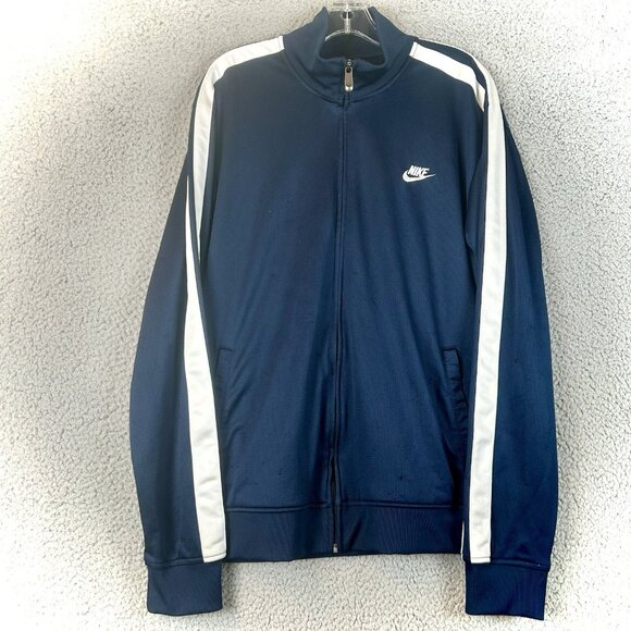 Vintage Nike Jacket Mens Extra Large Blue Track Athletic Soccer Casual Retro Y2K - Picture 1 of 6